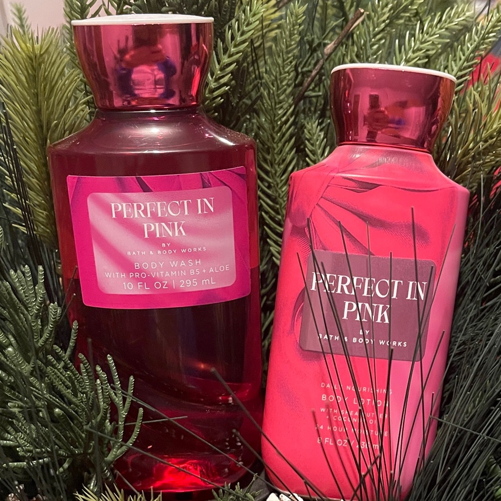 Bath & Body Works Perfect in Pink Body Wash and Body Lotion